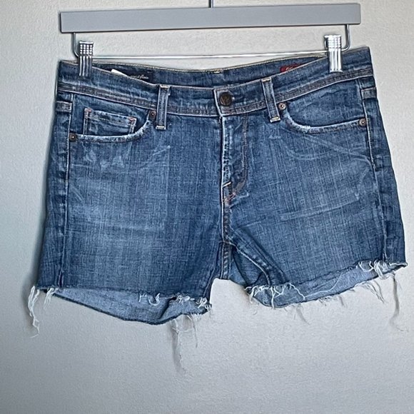 Citizens Of Humanity Pants - Citizens of Humanity dark wash mid rise cutoff jean shorts size 28